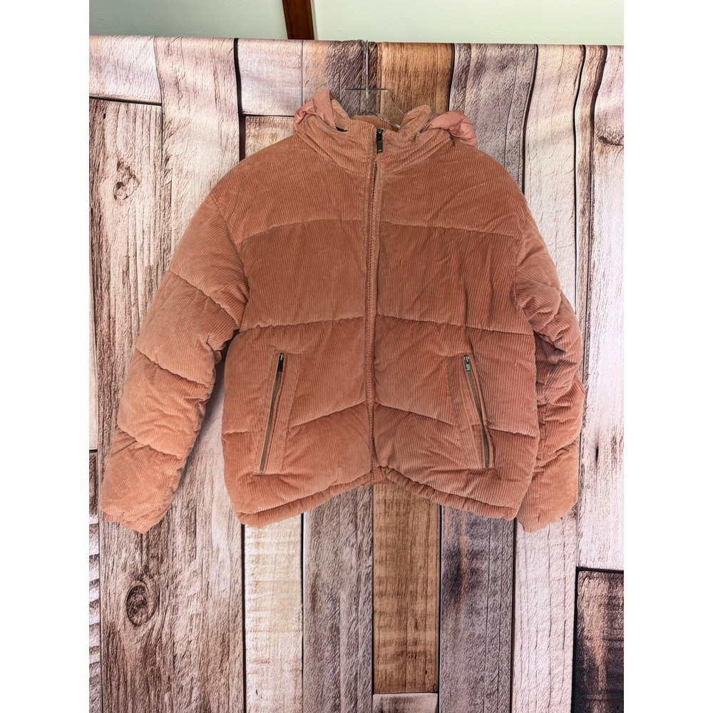 American Eagle Corduroy Puffer Jacket‎ Hooded Fall Winter Cozy Size Small NWT